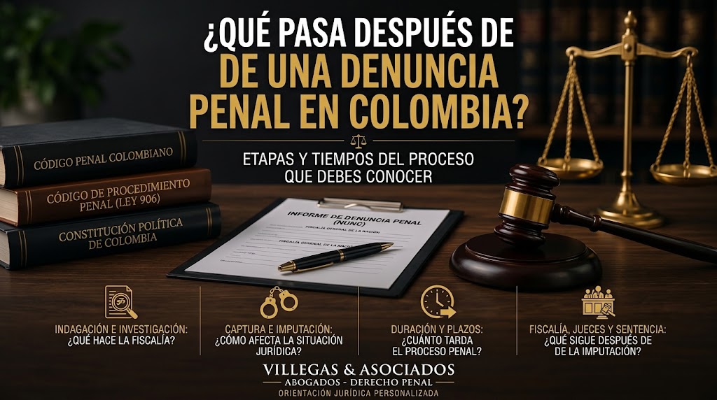 ¿Qué pasa después de una denuncia penal en Colombia? Etapas y tiempos del proceso